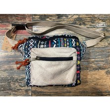 Street Bag Rez Etnik Otantik Bohem Bel Çantası Günlük Seyehat Kullanılabilir Geniş Hacim Beyaz Renk