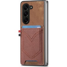 PLZ Shop Samsung Galaxy Z Fold6 5g Için Denim Dokulu Telefon Kılıfı (Yurt Dışından)