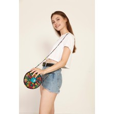 Street Bag Etnik Otantik Doğal Hindistan Cevizi Süslemeli Omuz Çantası Günlük Kullanım Omuz Çantası