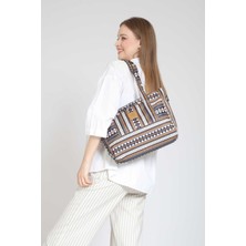 Street Bag Kadın Etnik Otantik Bohem Omuz Çantası El Çantası Çıkarılabilir Uzatma Askılı