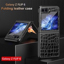 PLZ Shop Samsung Galaxy Z Flip6 5g Için Timsah Dokulu Telefon Kılıfı (Yurt Dışından)