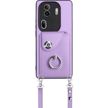 PLZ Shop Oppo RENO11 Pro Global Için Crossbody Kart Çantası Kılıfı (Yurt Dışından)