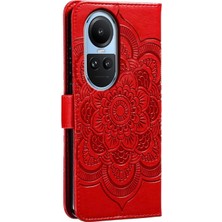 PLZ Shop Oppo RENO10 5g Global Için Mandala Pu Kılıf (Yurt Dışından)