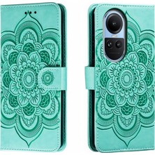 PLZ Shop Oppo RENO10 5g Global Için Mandala Pu Kılıf (Yurt Dışından)