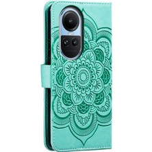 PLZ Shop Oppo RENO10 5g Global Için Mandala Pu Kılıf (Yurt Dışından)