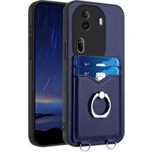 PLZ Shop Oppo RENO11 Pro Global Için R20 Yüzüklü Kart Tutucu Kılıf (Yurt Dışından)