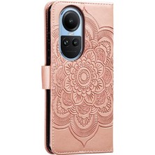 PLZ Shop Oppo RENO10 5g Global Için Mandala Pu Kılıf (Yurt Dışından)