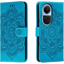 PLZ Shop Oppo RENO10 5g Global Için Mandala Pu Kılıf (Yurt Dışından)