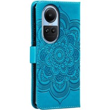 PLZ Shop Oppo RENO10 5g Global Için Mandala Pu Kılıf (Yurt Dışından)