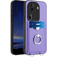 PLZ Shop Oppo RENO11 Pro Global Için R20 Yüzüklü Kart Tutucu Kılıf (Yurt Dışından)