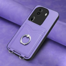 PLZ Shop Oppo RENO11 Pro Global Için R20 Yüzüklü Kart Tutucu Kılıf (Yurt Dışından)