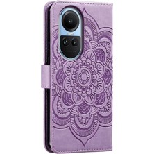 PLZ Shop Oppo RENO10 5g Global Için Mandala Pu Kılıf (Yurt Dışından)