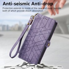 PLZ Shop Oppo A3 Pro Için Geometrik Fermuarlı Deri Kılıf (Yurt Dışından)