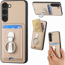 Cool-M Samsung Galaxy S23+ Kart Tutucu Deri+Tpu+Pc Kickstand Telefon Kapağı (Yurt Dışından)