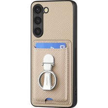 Cool-M Samsung Galaxy S23+ Kart Tutucu Deri+Tpu+Pc Kickstand Telefon Kapağı (Yurt Dışından)