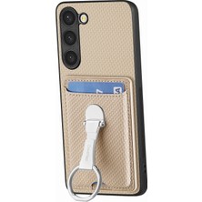 Cool-M Samsung Galaxy S23+ Kart Tutucu Deri+Tpu+Pc Kickstand Telefon Kapağı (Yurt Dışından)