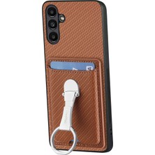 Cool-M Samsung Galaxy A05S 4g Pu Deri Kaplamalı Pc + Tpu Parmaklar Kickstand Telefon Kapağı (Yurt Dışından)