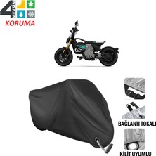 AUTOES Bmw Yeni CE02 2024 Model Elektrikli Motosiklet Brandası Bağlantı,kilit Uyumlu Siyah