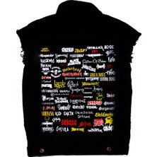 Modaroma Metal Grupları Kot Yelek