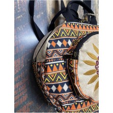 Street Bag Fargin Etnik Otantik Bohem Yuvarlak Nakışlı Sırt Çantası Günlük Seyahat Su Geçirmez Sırt Çantası
