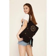 Street Bag Pusula Nakışlı Sırt Çantası Günlük Kullanım Gezi Seyehat Kamp Okul