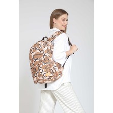 Street Bag  Nevermind Yazılı Desenli Su Geçirmez Sırt Çantası  Günlük Okul Seyahat Kamp Kullanım