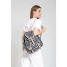 Street Bag Mayorka Etnik Otantik Desenli Kapaklı Günlük Seyahat Sırt Çantası