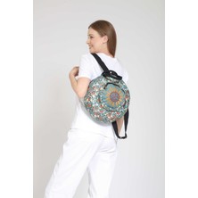 Street Bag Fargin Etnik Otantik Bohem Yuvarlak Nakışlı Sırt Çantası Günlük Seyahat Sırt Çantası
