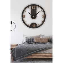 Landi Work Ahşap Sessiz Duvar Saati, Modern Duvar Saati, Oturma Odası Duvar Saati, Mutfak Duvar Saati, Ahşap Mdf Duvar Saati, 42CM-50CM-60CM