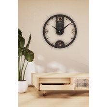 Landi Work Ahşap Sessiz Duvar Saati, Modern Duvar Saati, Oturma Odası Duvar Saati, Mutfak Duvar Saati, Ahşap Mdf Duvar Saati, 42CM-50CM-60CM