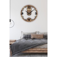 Landi Work Ahşap Sessiz Duvar Saati, Modern Duvar Saati, Oturma Odası Duvar Saati, Mutfak Duvar Saati, Ahşap Mdf Duvar Saati, 42CM-50CM-60CM