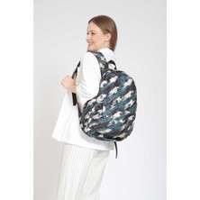 Street Bag  Mavi Geometrik Etnik Bohem Otantik Desenli Su Geçirmez Sırt Çantası Günlük Okul Seyahat Kamp