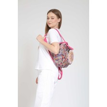 Street Bag Fargin Etnik Otantik Bohem Yuvarlak Nakışlı Sırt Çantası Günlük Seyahat Sırt Çantası