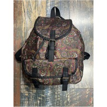 Street Bag Mayorka Etnik Otantik Desenli Kapaklı Günlük Seyahat Sırt Çantası