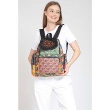 Street Bag Patchwork Tasarım Etnik Otantik Bohem Sırt Çantası Günlük Seyahat Kullanım Parçalı Desen