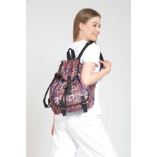 Street Bag Mayorka Etnik Otantik Desenli Kapaklı Günlük Seyahat Sırt Çantası