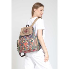 Street Bag Patchwork Tasarım Etnik Otantik Bohem Sırt Çantası Günlük Seyahat Kullanım Parçalı Desen