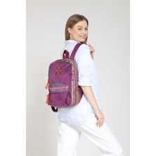 Street Bag Nubi Etnik Otantik Bohem Nakışlı Desenli Sırt Çantası Günlük Seyahat Kullanım