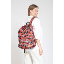 Street Bag  Magma Desenli Su Geçirmez Sırt Çantası  Günlük Okul Seyahat Kamp Kullanım