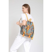 Street Bag Mayorka Etnik Otantik Desenli Kapaklı Günlük Seyahat Sırt Çantası