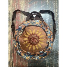 Street Bag Fargin Yuvarlak Sırt Çantası Günlük Seyehat Sırt Çantası