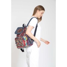 Street Bag Patchwork Tasarım Etnik Otantik Bohem Sırt Çantası Günlük Seyahat Kullanım Parçalı Desen