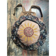 Street Bag Fargin Yuvarlak Sırt Çantası Günlük Seyehat Sırt Çantası