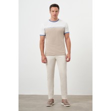 Morven  Erkek Taş Yazlık Pileli Slim Fit Chino Pantolon