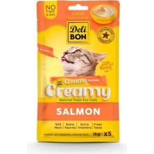 Delibon Creamy Somonlu Kedi Ödül Maması 15 gr 5li