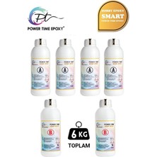 Power Time Epoxy 6 kg Hobby Epoxy Smart/ Şeffaf Epoksi Reçine Ince Döküm