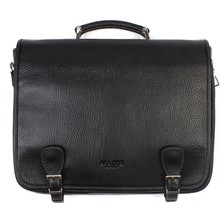 Aka Deri Deri Siyah Evrak Çantası 269