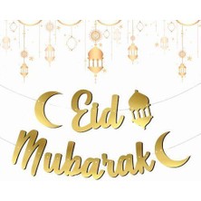 Parti Dükkanım Eid Mubarak Kaligrafi Banner