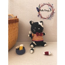 Mutlu Dünyam Amigurumi Örgü Oyuncak Kedi