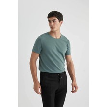 Defacto Erkek T-Shirt Yeşil M6608AZ/GN829